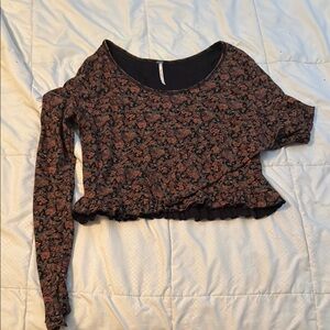 Free People Cropped Floral Women's Top